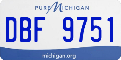 MI license plate DBF9751