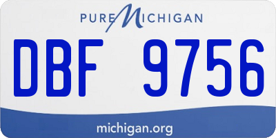 MI license plate DBF9756