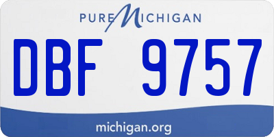 MI license plate DBF9757