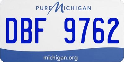 MI license plate DBF9762