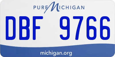 MI license plate DBF9766