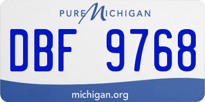 MI license plate DBF9768