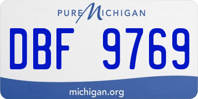 MI license plate DBF9769
