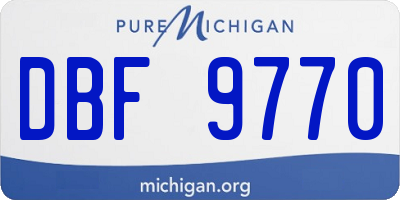 MI license plate DBF9770