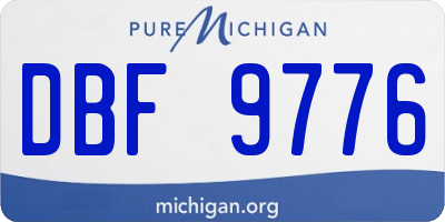 MI license plate DBF9776