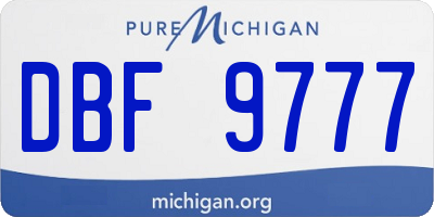 MI license plate DBF9777
