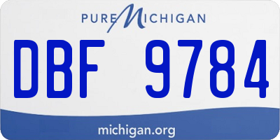 MI license plate DBF9784