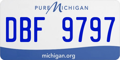MI license plate DBF9797