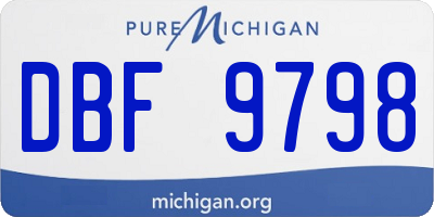 MI license plate DBF9798