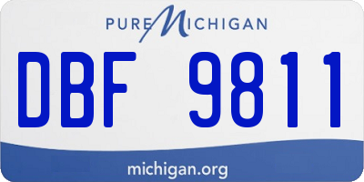 MI license plate DBF9811