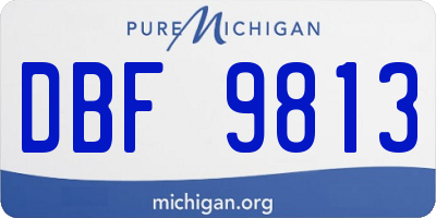 MI license plate DBF9813