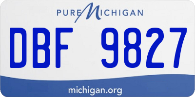 MI license plate DBF9827