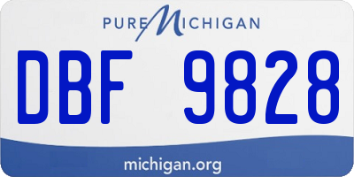 MI license plate DBF9828
