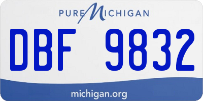MI license plate DBF9832