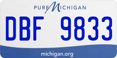 MI license plate DBF9833