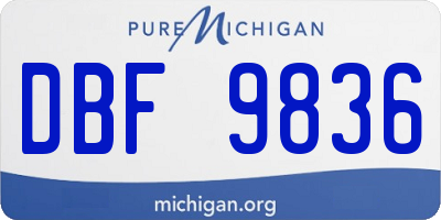 MI license plate DBF9836