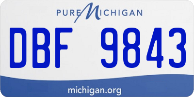 MI license plate DBF9843