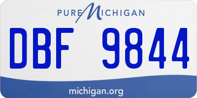 MI license plate DBF9844