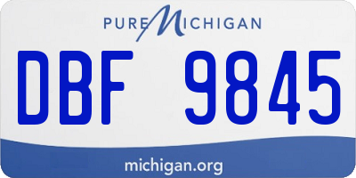 MI license plate DBF9845