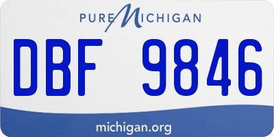 MI license plate DBF9846