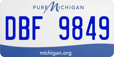 MI license plate DBF9849