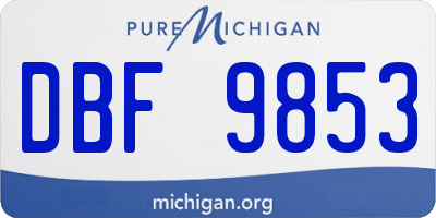 MI license plate DBF9853