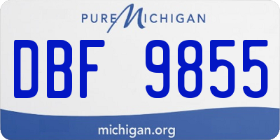 MI license plate DBF9855
