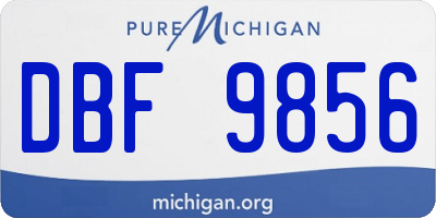 MI license plate DBF9856