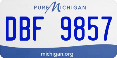 MI license plate DBF9857