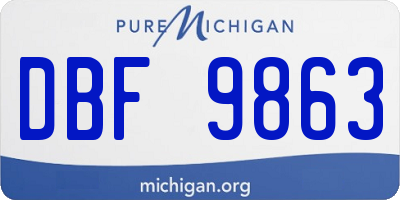 MI license plate DBF9863