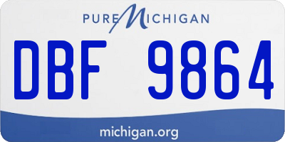MI license plate DBF9864