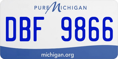 MI license plate DBF9866