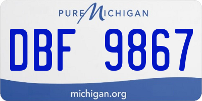 MI license plate DBF9867