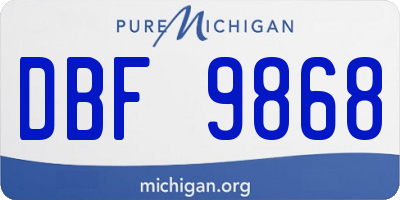 MI license plate DBF9868