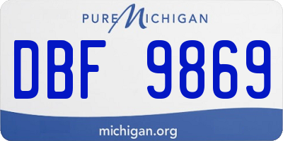 MI license plate DBF9869