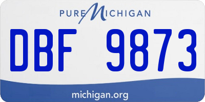 MI license plate DBF9873