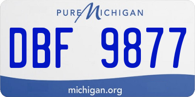 MI license plate DBF9877
