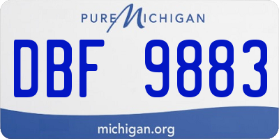 MI license plate DBF9883