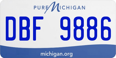MI license plate DBF9886