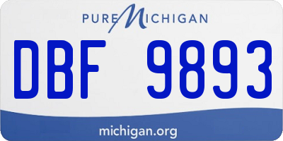 MI license plate DBF9893