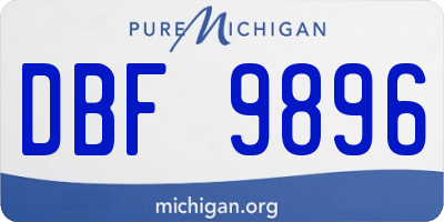 MI license plate DBF9896