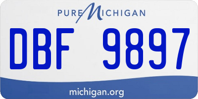 MI license plate DBF9897