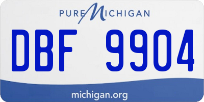MI license plate DBF9904