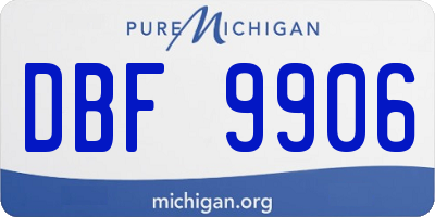 MI license plate DBF9906