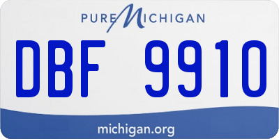 MI license plate DBF9910