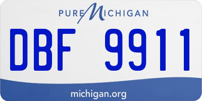 MI license plate DBF9911