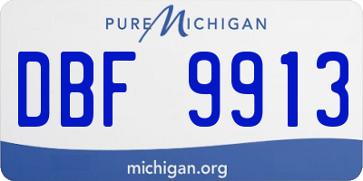MI license plate DBF9913