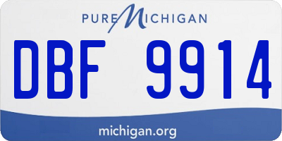 MI license plate DBF9914