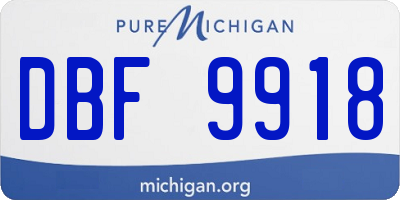 MI license plate DBF9918