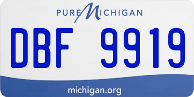 MI license plate DBF9919